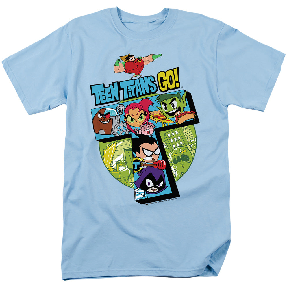 DC Comics - Teen Titans Go - T - Adult Unisex Short Sleeve T-Shirt - Blue
