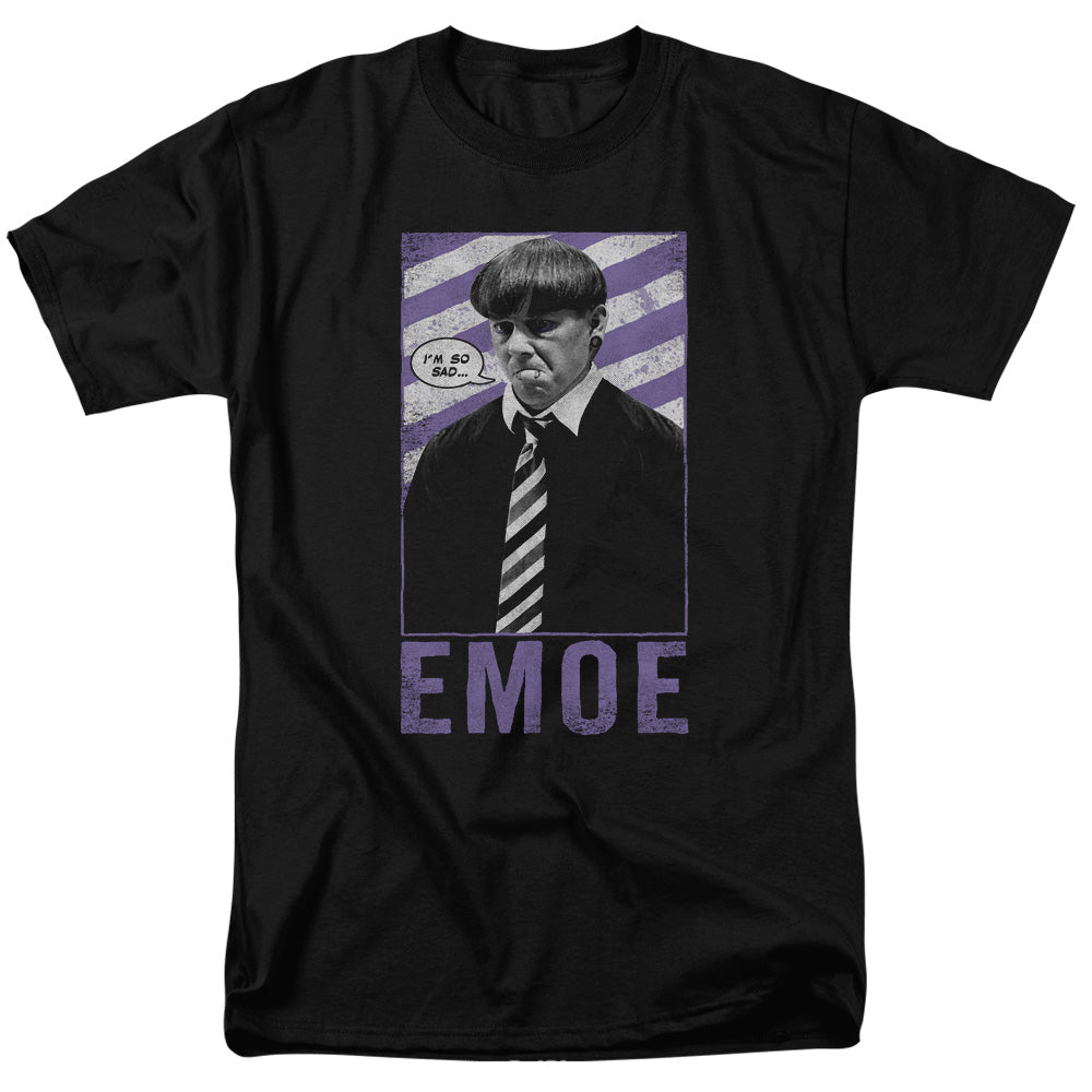 Three Stooges - Emoe - Adult Unisex Short Sleeve T-Shirt - Black
