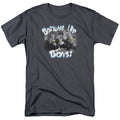 Three Stooges - Bottoms Up - Adult Unisex Short Sleeve T-Shirt - Gray