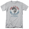 Three Stooges - Moe For President - Adult Unisex Short Sleeve T-Shirt - Gray