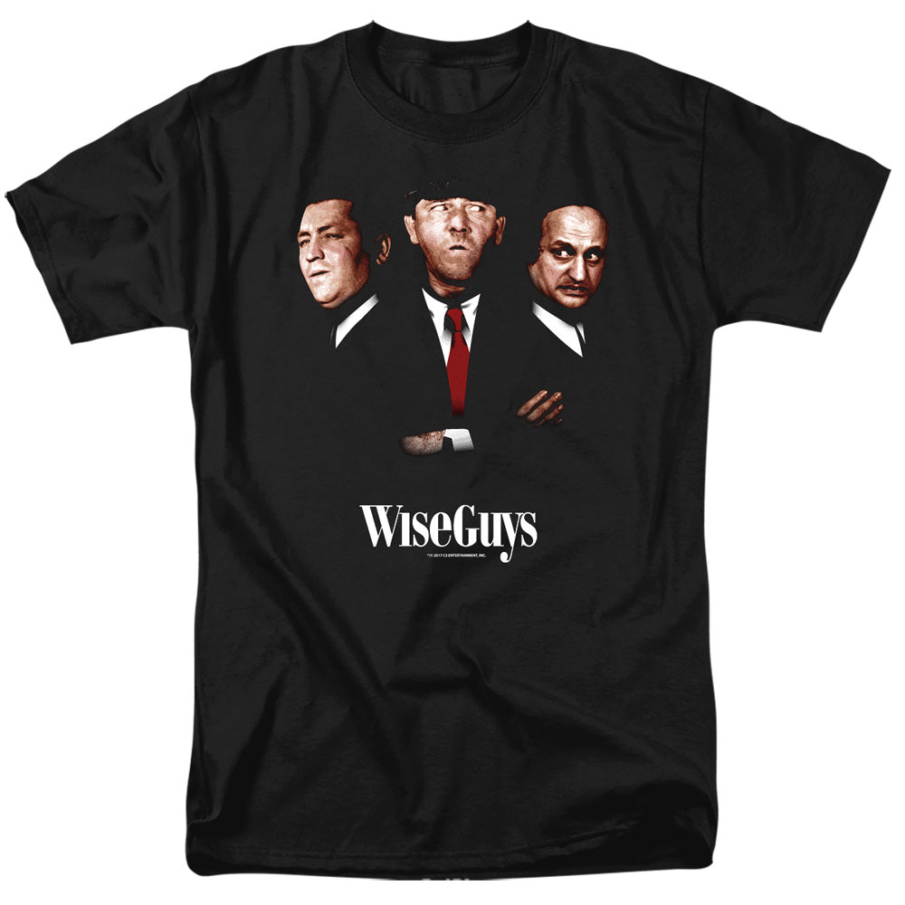 Three Stooges - Wiseguys - Adult Unisex Short Sleeve T-Shirt - Black