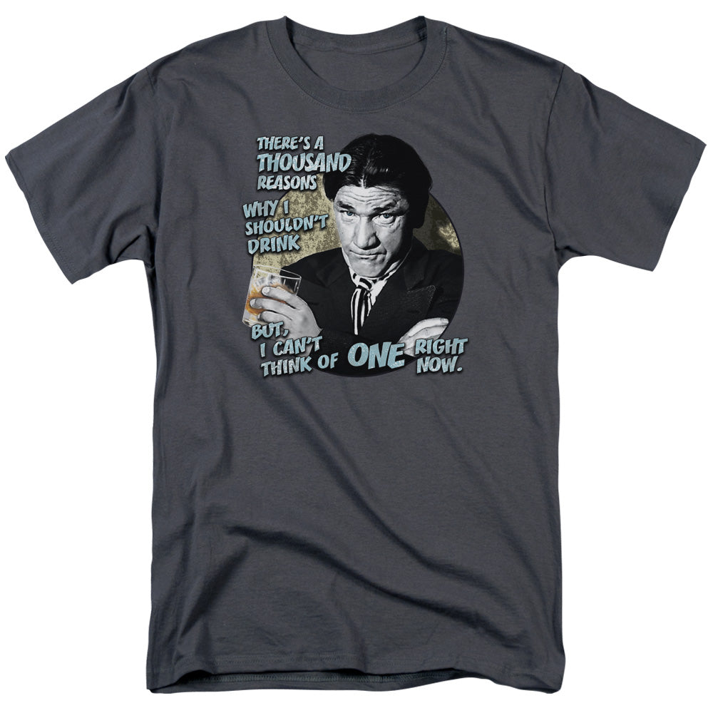 Three Stooges - Drink - Adult Unisex Short Sleeve T-Shirt - Gray