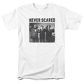 Three Stooges - Never Scared - Adult Unisex Short Sleeve T-Shirt - White