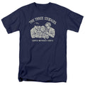 Three Stooges - Without Cents - Adult Unisex Short Sleeve T-Shirt - Blue