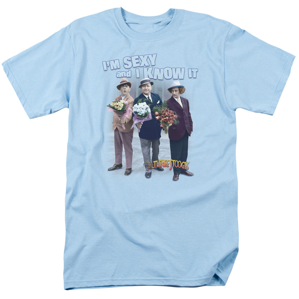 Three Stooges - Sexy - Adult Unisex Short Sleeve T-Shirt - Blue