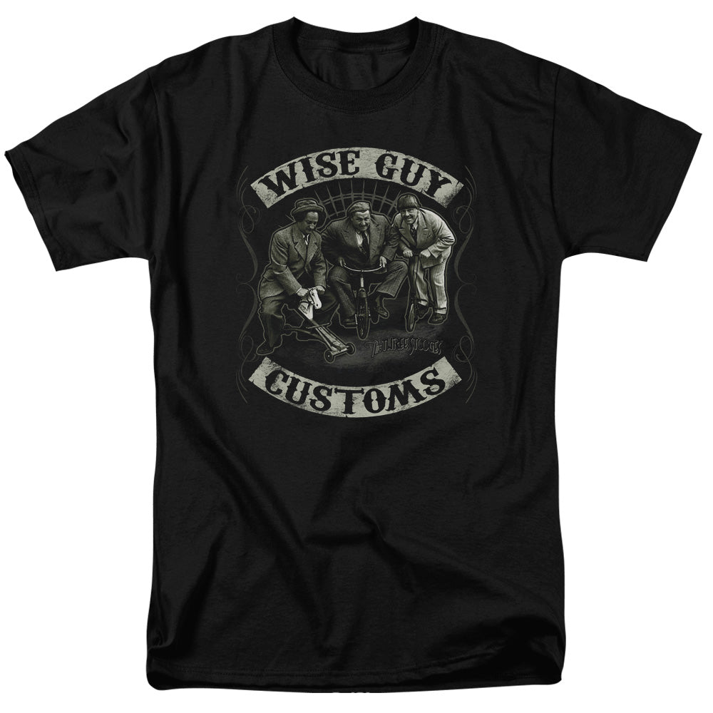 Three Stooges - Wise Guy Customs - Adult Unisex Short Sleeve T-Shirt - Black