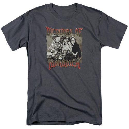 Three Stooges - Moronica - Adult Unisex Short Sleeve T-Shirt - Gray
