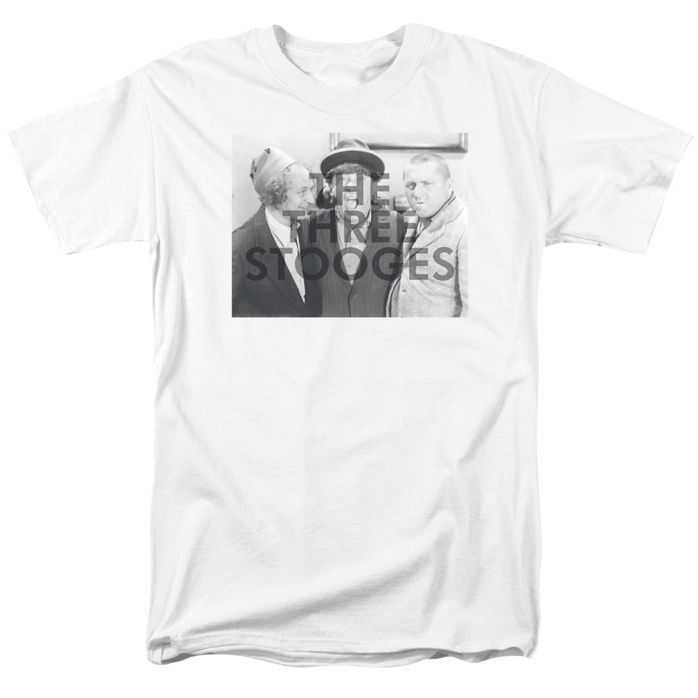 Three Stooges - Cutoff - Adult Unisex Short Sleeve T-Shirt - White