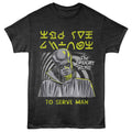 Twilight Zone - To Serve Man - Front Print Adult Short Sleeve Heather T-Shirt - Black Heather