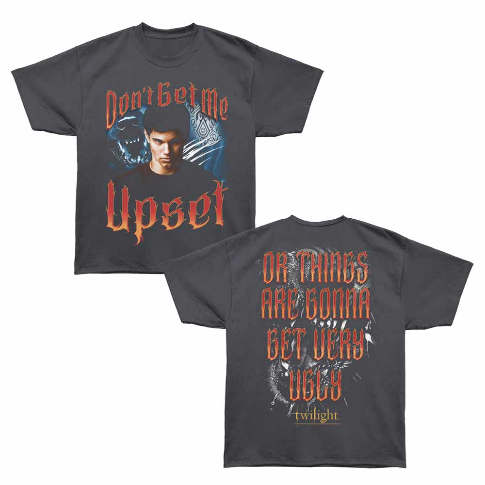 Twilight - Don't Get Me Upset - Bronx Oversized Short Sleeve T-Shirt - Front & Back Print - Gray