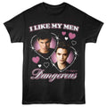 Twilight - Dangerous - Front Print Adult Short Sleeve Solid T-Shirt - Black