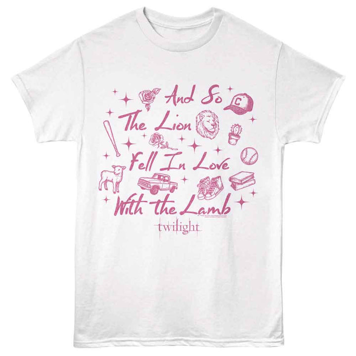 Twilight - Quote And Icons - Licensed Adult Unisex Short Sleeve T-Shirt - White