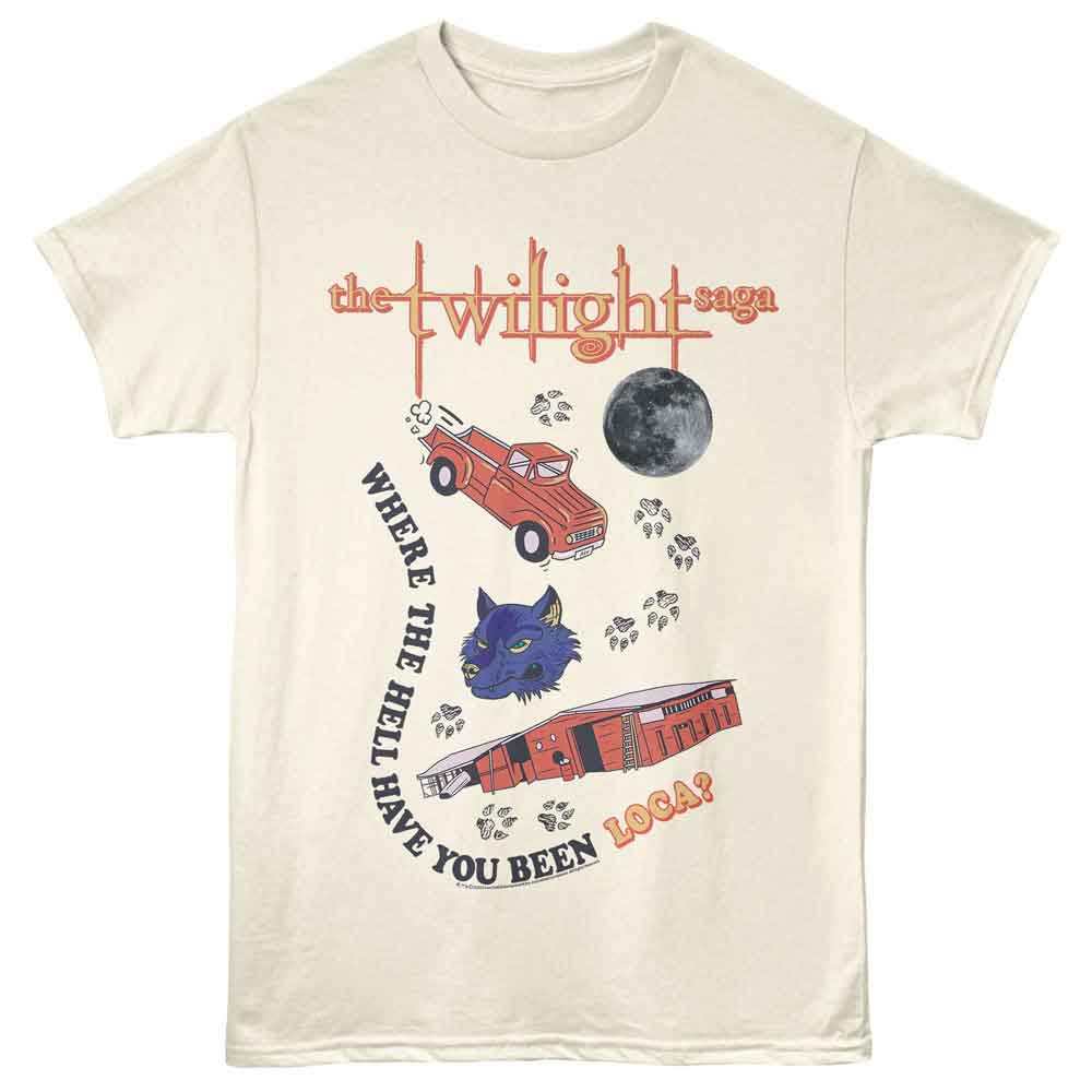 Twilight - Where You Been - Licensed Adult Unisex Short Sleeve T-Shirt - Natural