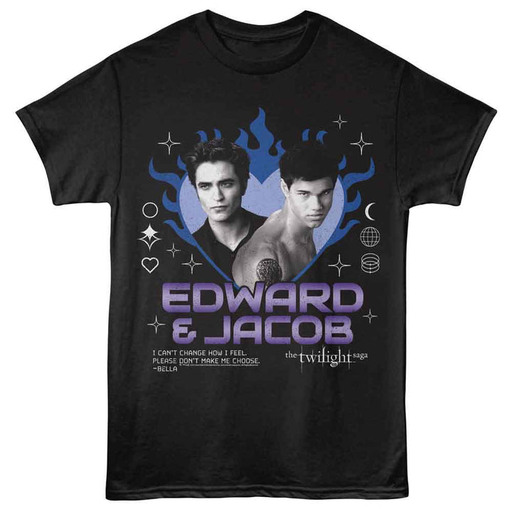 Twilight - Edward Jacob Y2K Inspired - Solid Adult Unisex Short Sleeve T-Shirt - Black