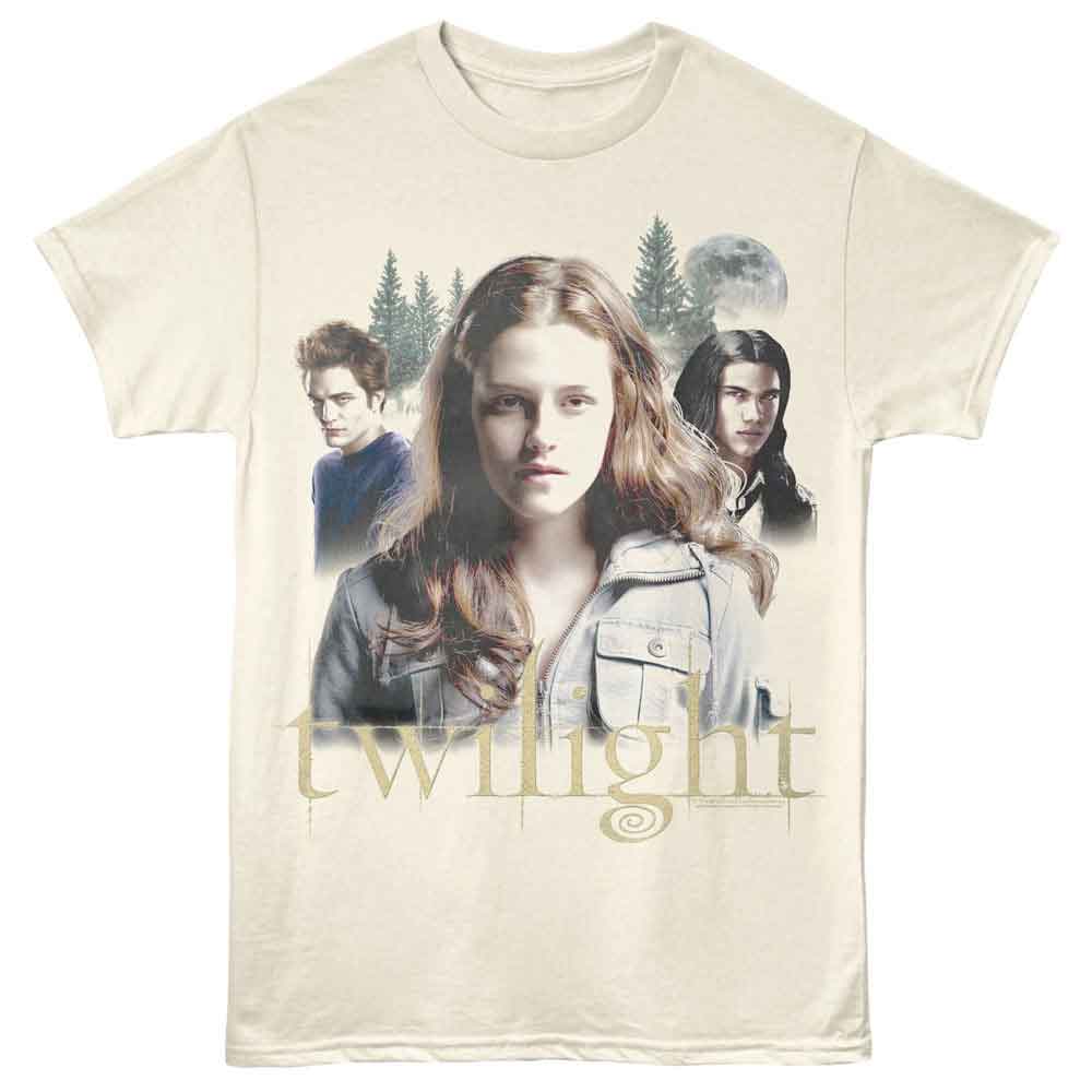 Twilight - Bella Edward Jacob - Adult Short Sleeve T-Shirt - Natural