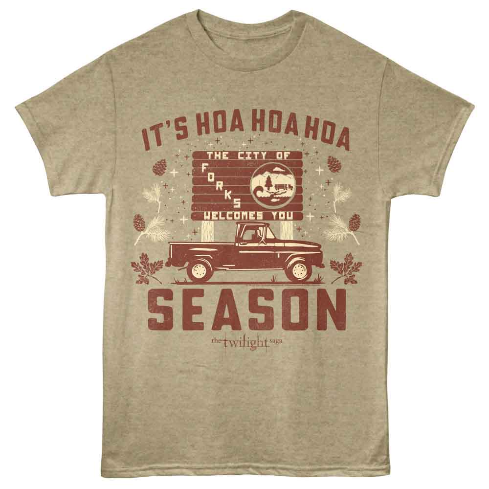 Twilight - Hoa Season - Heather Adult Unisex Short Sleeve T-Shirt - Khaki Heather