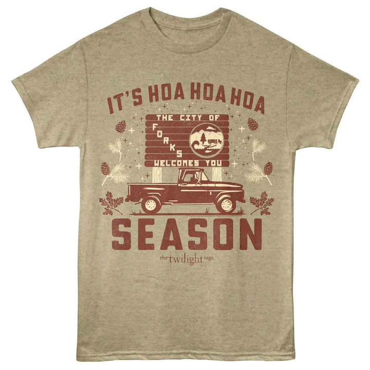 Twilight - Hoa Season - Heather Adult Unisex Short Sleeve T-Shirt - Khaki Heather