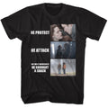Twilight - He Protect He Attack - American Classics - Solid Black Adult Short Sleeve T-Shirt