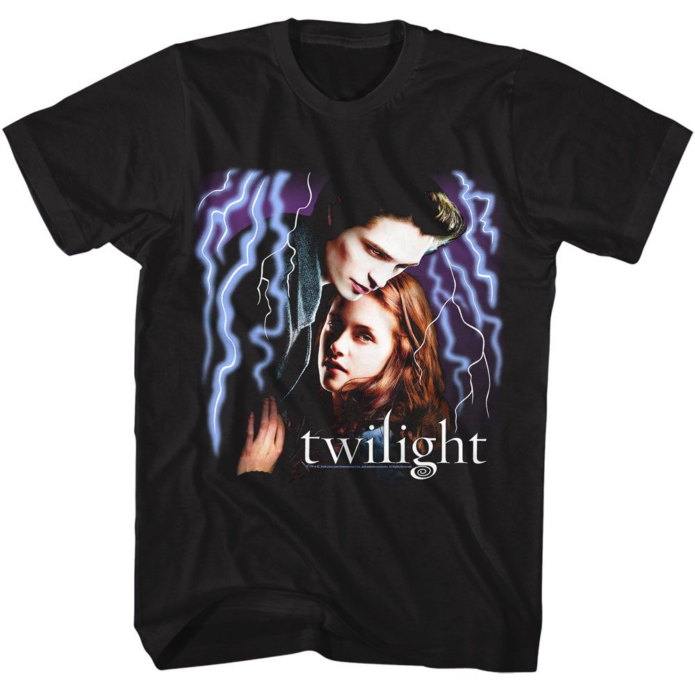 Twilight Lightning Strikes Officially Licensed Adult Short Sleeve T-Shirt