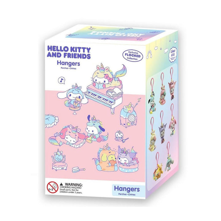 Sanrio Hello Kitty And Friends Pastel Outfit Exclusive Jumbo Flocked Hanger Bag Clip Blind Box