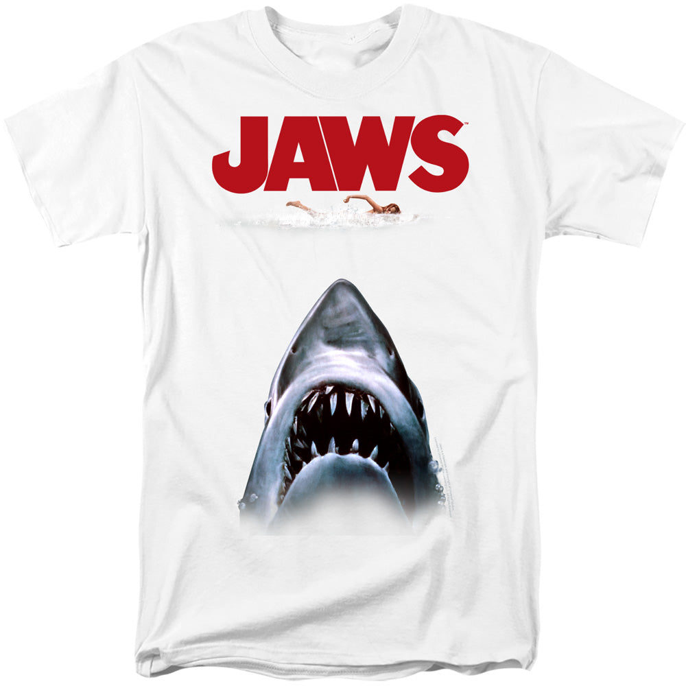Jaws - Depth - Adult Unisex Short Sleeve T-Shirt - White