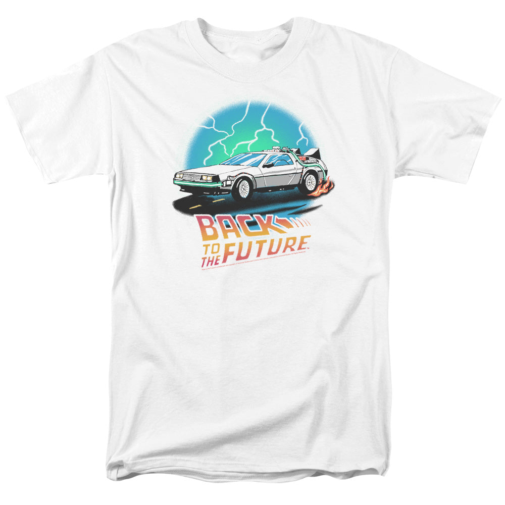Back To The Future - Airbrush - Adult Unisex Short Sleeve T-Shirt - White