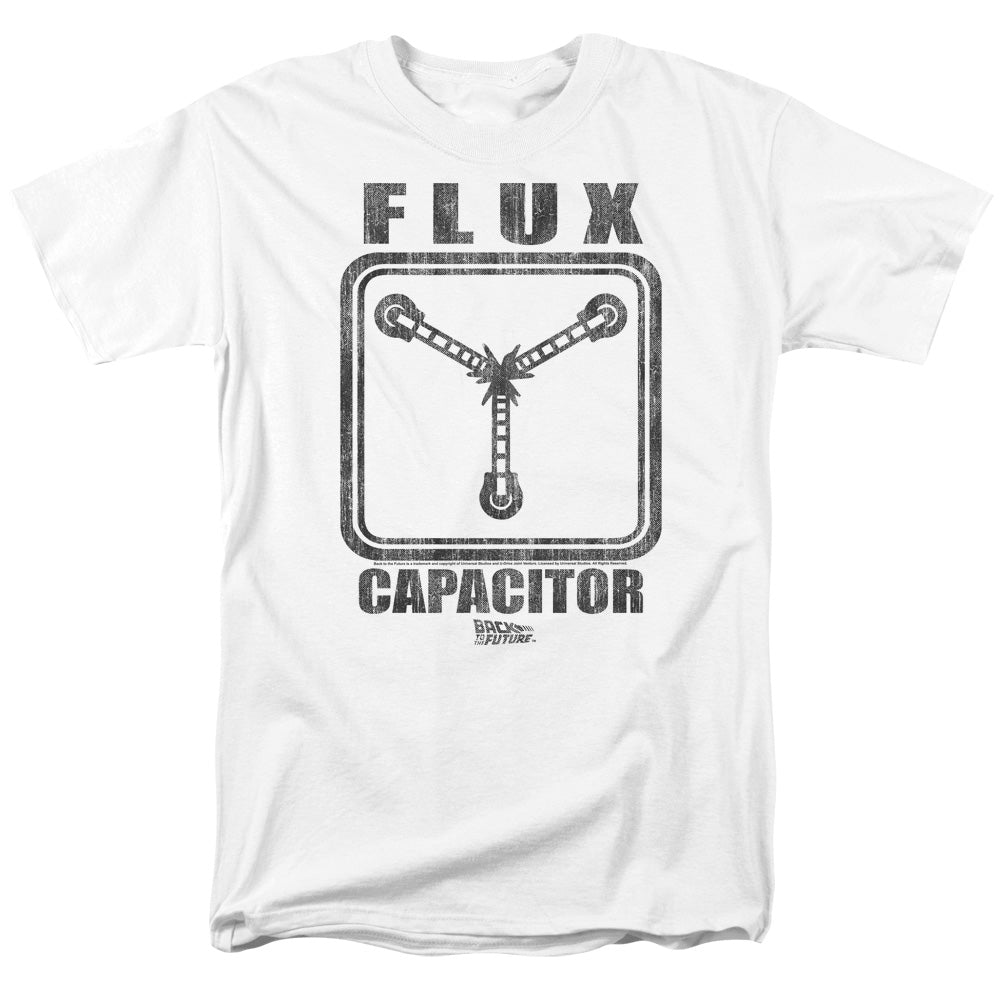 Back To The Future - Flux Capacitor - Adult Unisex Short Sleeve T-Shirt - White