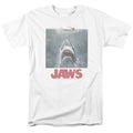 Jaws - Distressed Jaws - Adult Unisex Short Sleeve T-Shirt - White