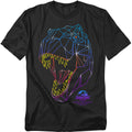 Jurassic Park - Neon T-Rex - Adult Unisex Short Sleeve T-Shirt - Black