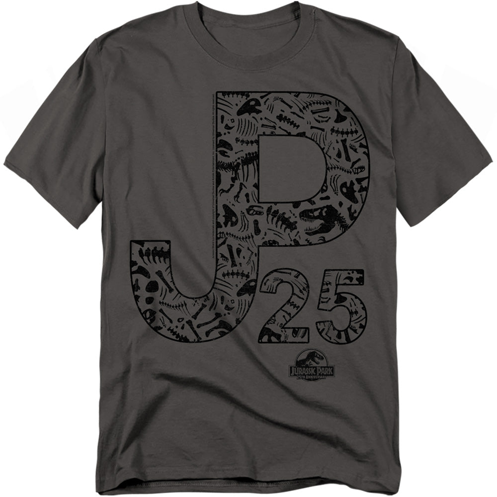 Jurassic Park - Jp25 - Adult Unisex Short Sleeve T-Shirt - Gray