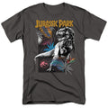 Jurassic Park - Foliage - Adult Unisex Short Sleeve T-Shirt - Gray