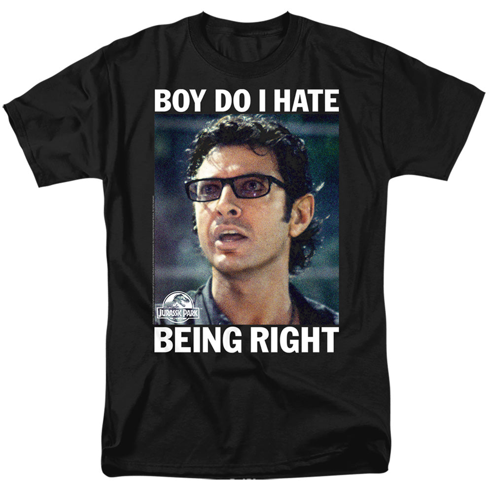 Jurassic Park - Ian Malcolm Being Right - Adult Unisex T-Shirt - Black