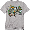 Jurassic Park - Greetings From Jp - Adult Unisex Short Sleeve T-Shirt - Blue