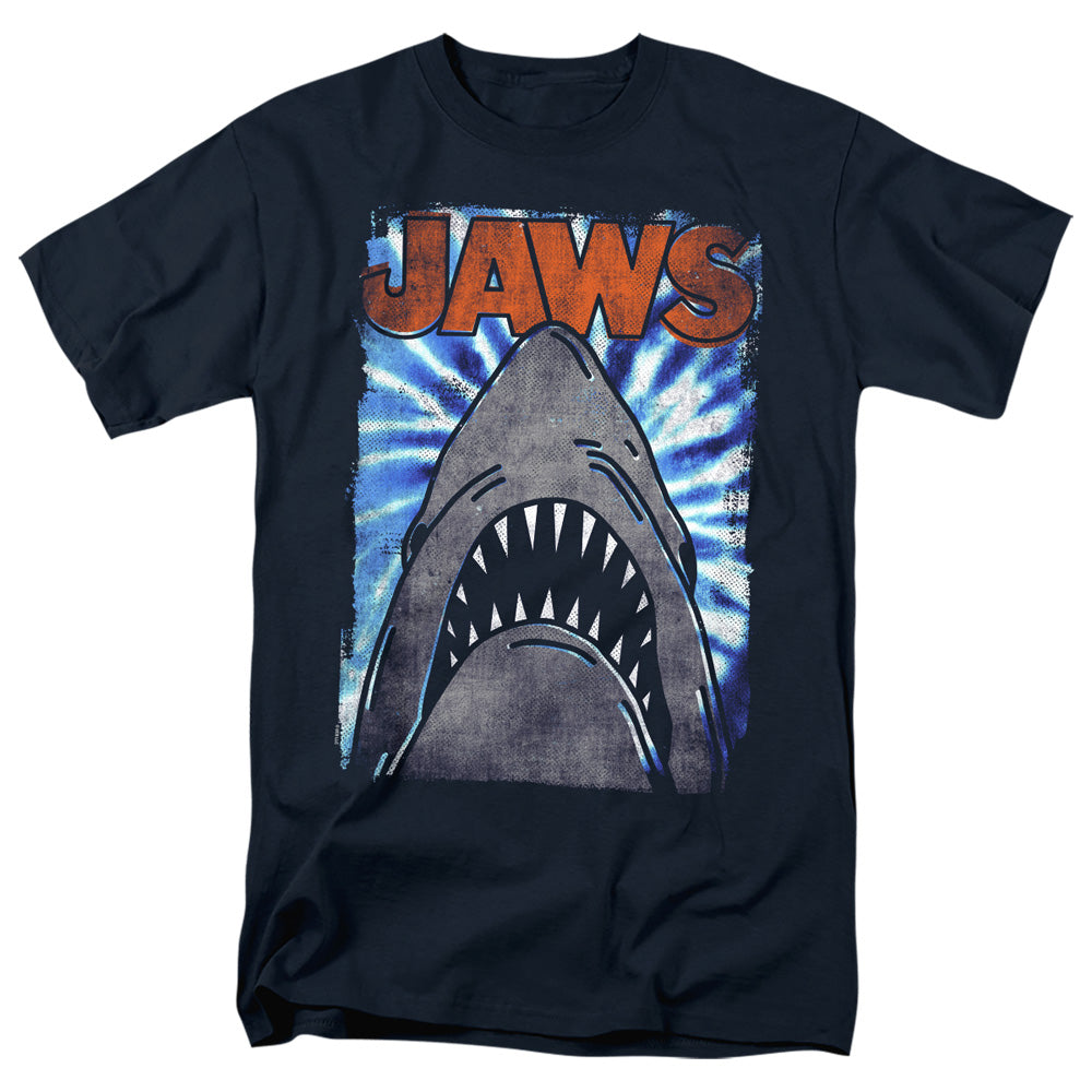 Jaws - Ocean Tie Dye - Adult Unisex Short Sleeve T-Shirt - Blue