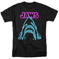 Jaws - Neon Jaws - Adult Unisex Short Sleeve T-Shirt - Black