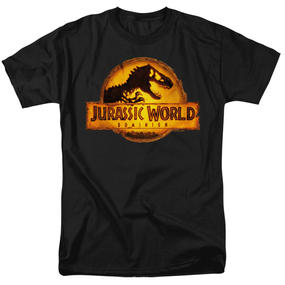 Jurassic World - Rendered Logo - Adult Unisex Short Sleeve T-Shirt - Black