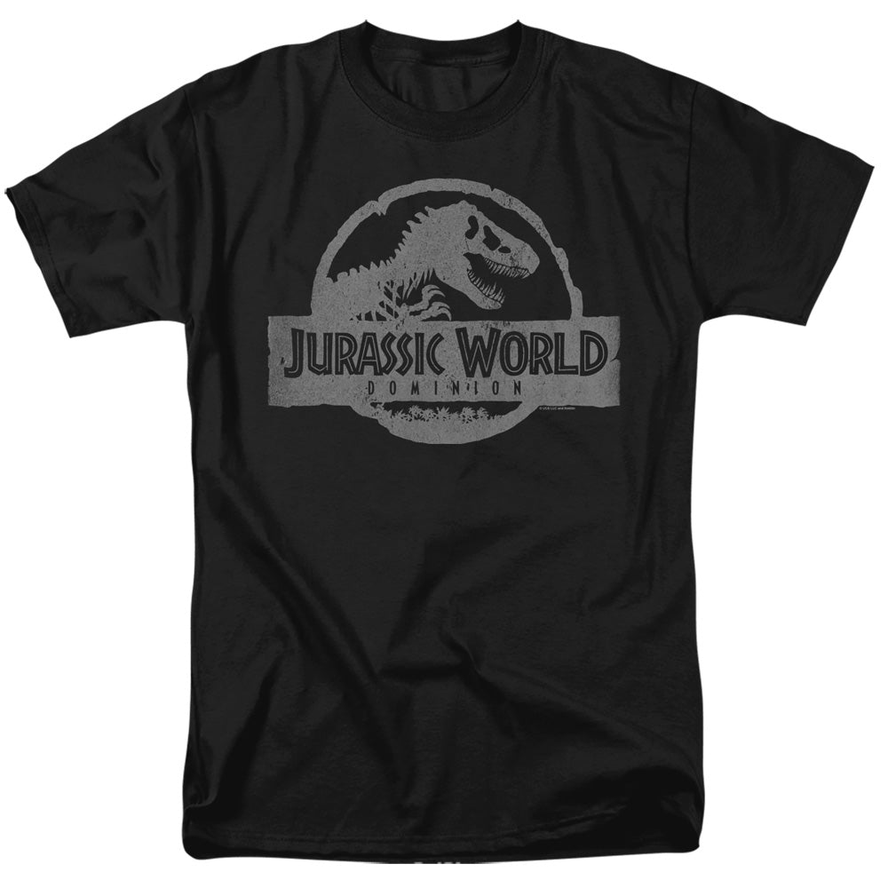 Jurassic World - Dominion Vintage Logo - Adult Unisex T-Shirt - Black