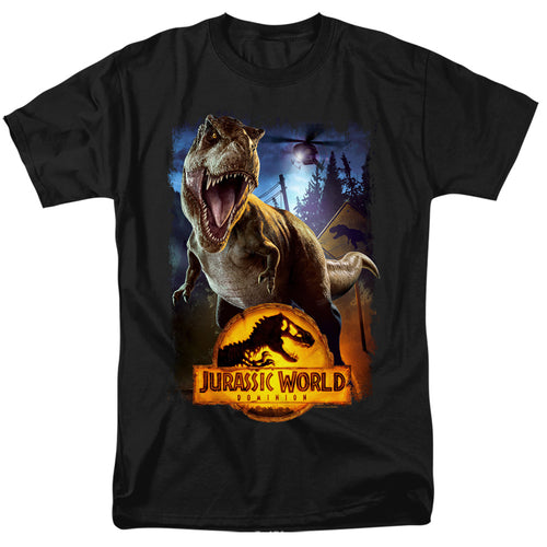 Jurassic World - No More Fences - Adult Unisex Short Sleeve T-Shirt - Black