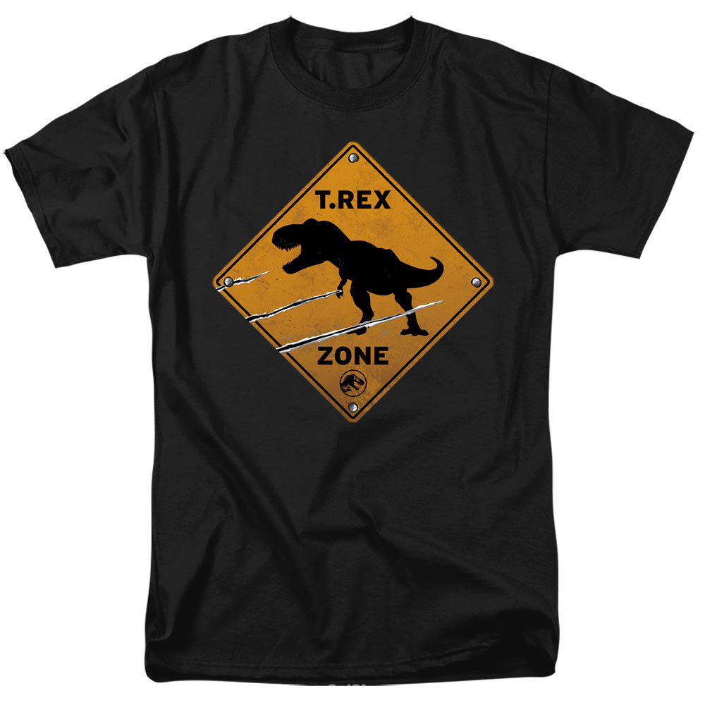 Jurassic World - Trex Zone - Adult Unisex Short Sleeve T-Shirt - Black