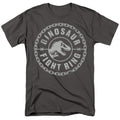 Jurassic World - Dino Fight Ring - Adult Unisex Short Sleeve T-Shirt - Gray