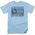 Jurassic World - Raptor Sign - Adult Unisex Short Sleeve T-Shirt - Blue