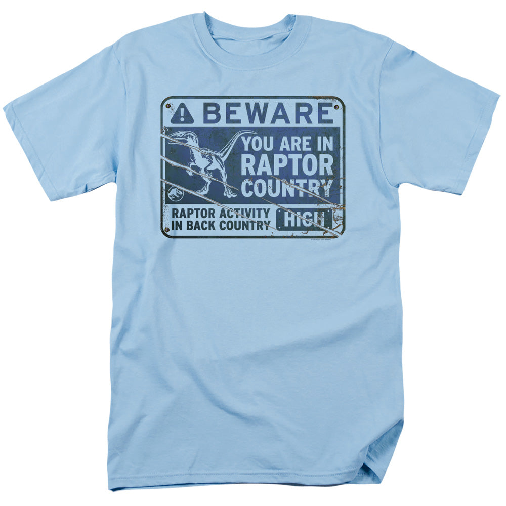 Jurassic World - Raptor Sign - Adult Unisex Short Sleeve T-Shirt - Blue