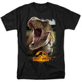 Jurassic World - Rex Beauty Shot - Adult Unisex Short Sleeve T-Shirt - Black