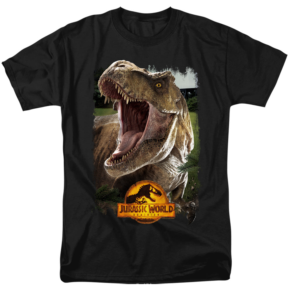Jurassic World - Rex Beauty Shot - Adult Unisex Short Sleeve T-Shirt - Black