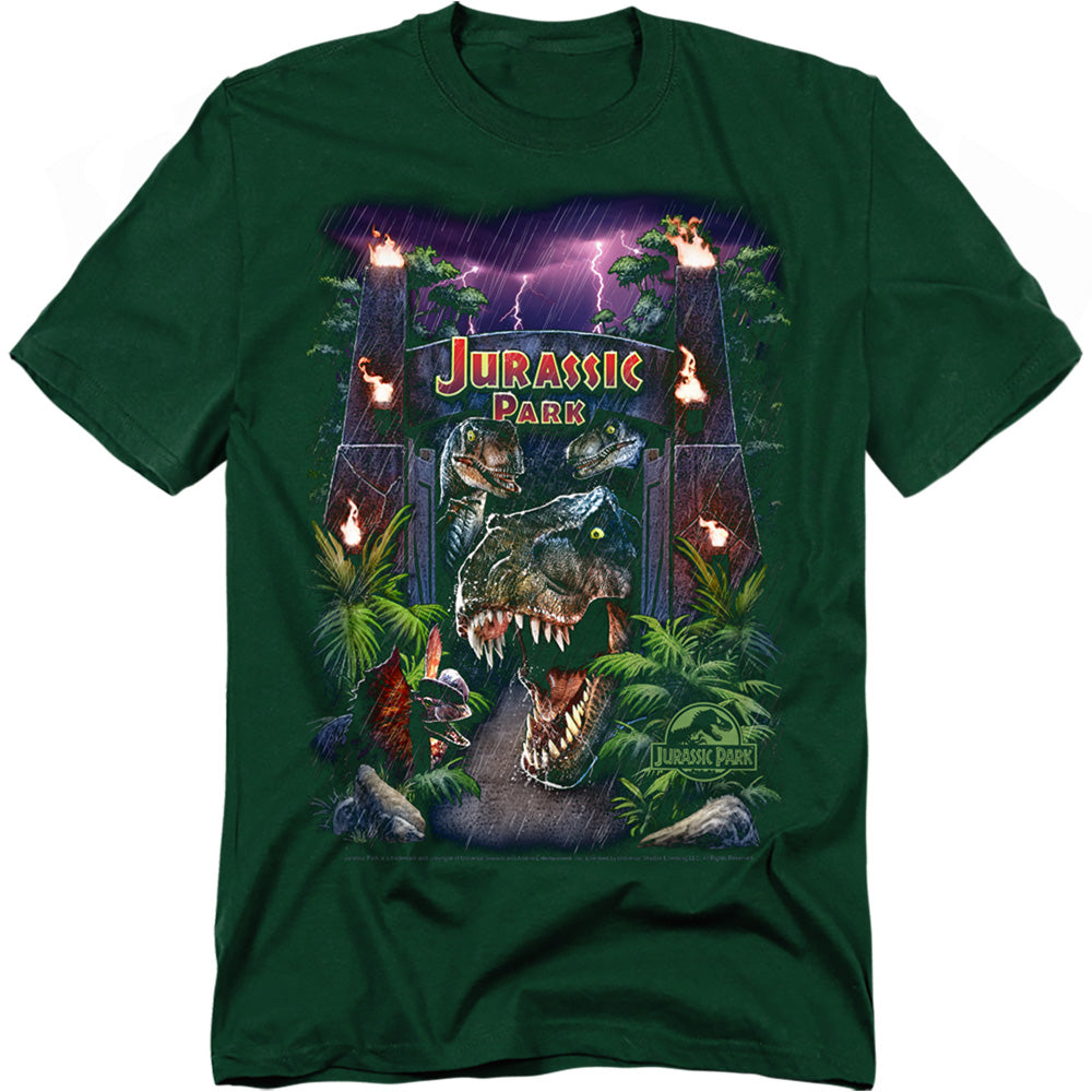 Jurassic Park - Welcome To The Park - Adult Unisex Short Sleeve T-Shirt - Black
