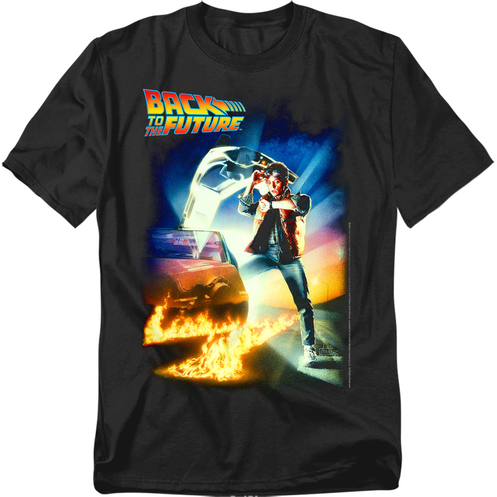 Back To The Future - Poster - Adult Unisex Short Sleeve T-Shirt - Black