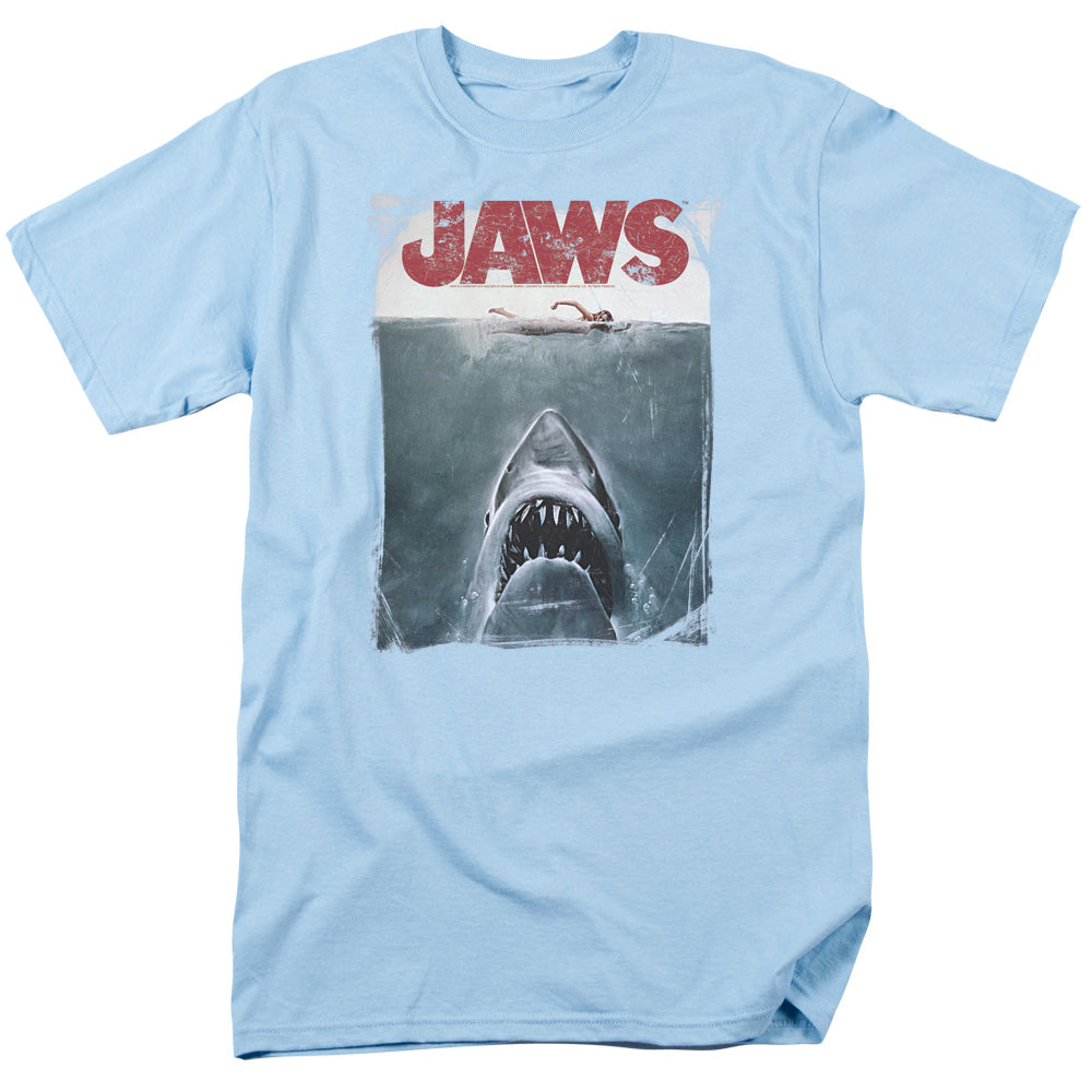 Jaws - Title - Adult Unisex Short Sleeve T-Shirt - Blue