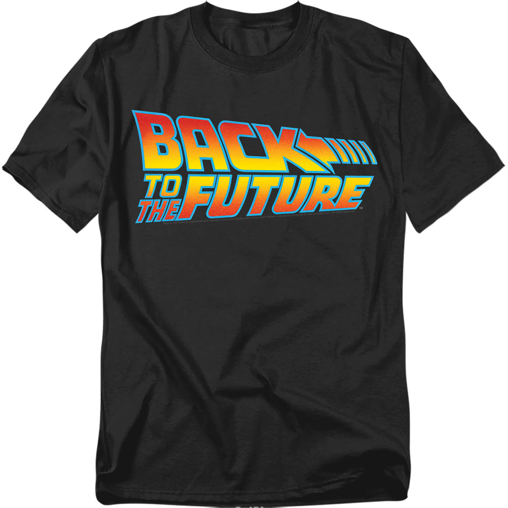 Back To The Future - Logo - Adult Unisex Short Sleeve T-Shirt - Black