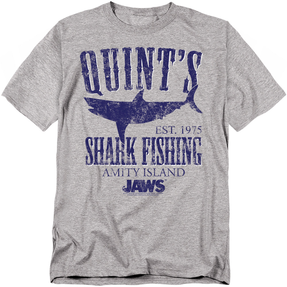 Jaws - Quints - Adult Unisex Short Sleeve T-Shirt - Gray