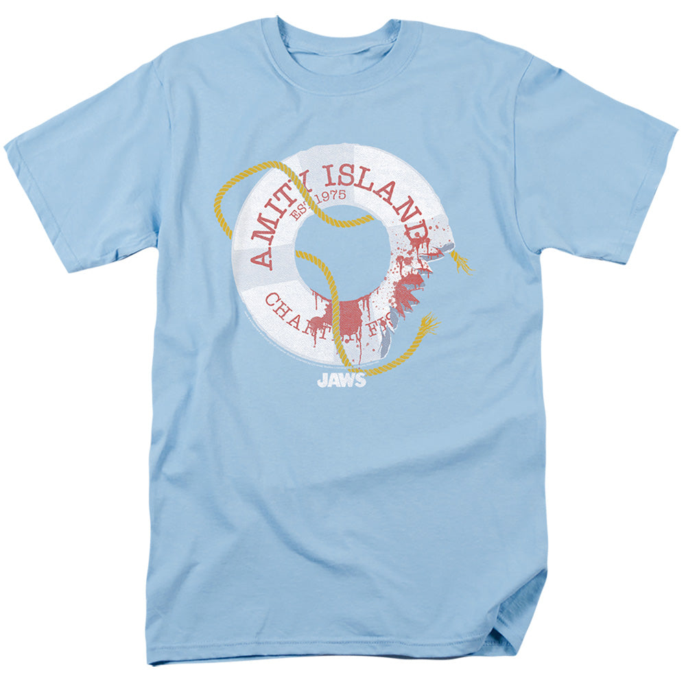 Jaws - Life Preserver - Adult Unisex Short Sleeve T-Shirt - Blue
